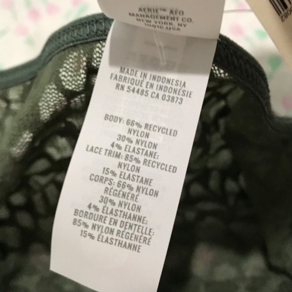 NWT Aerie Island Breeze Sparkly Lace Panty L Cheeky Bottoms Royal Palm Green - Picture 11 of 11
